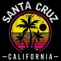 Santa Cruz California Sunset 70s 80s Surfer Summer Sun Cooling Performance Crew T-Shirt