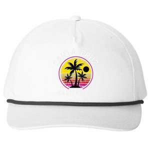 Santa Cruz California Sunset 70s 80s Surfer Summer Sun Snapback Five-Panel Rope Hat