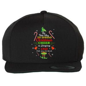 Spread Christmas Cheer Is Singing Loud Xmas Elf Pajama Wool Snapback Cap