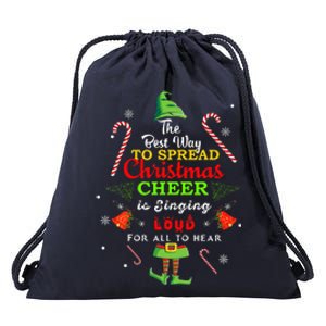 Spread Christmas Cheer Is Singing Loud Xmas Elf Pajama Drawstring Bag