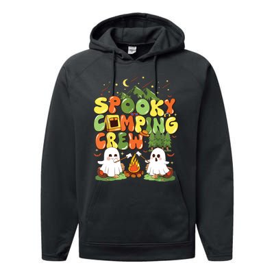 Spooky Camping Crew Halloween Cute Boo Ghost Performance Fleece Hoodie