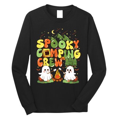 Spooky Camping Crew Halloween Cute Boo Ghost Long Sleeve Shirt