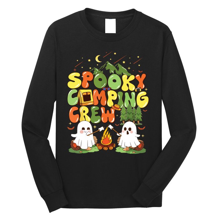 Spooky Camping Crew Halloween Cute Boo Ghost Long Sleeve Shirt