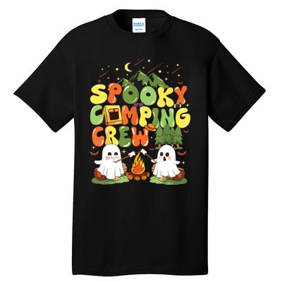 Spooky Camping Crew Halloween Cute Boo Ghost Tall T-Shirt