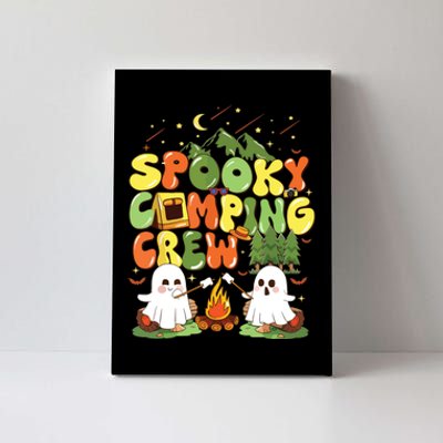 Spooky Camping Crew Halloween Cute Boo Ghost Canvas