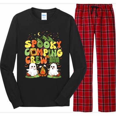 Spooky Camping Crew Halloween Cute Boo Ghost Long Sleeve Pajama Set