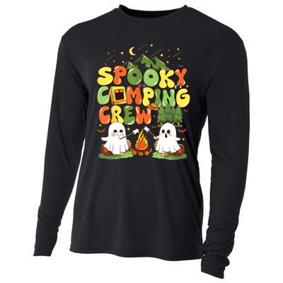 Spooky Camping Crew Halloween Cute Boo Ghost Cooling Performance Long Sleeve Crew