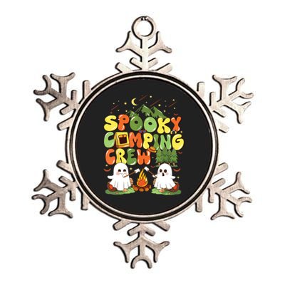 Spooky Camping Crew Halloween Cute Boo Ghost Metallic Star Ornament