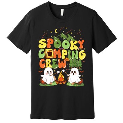 Spooky Camping Crew Halloween Cute Boo Ghost Premium T-Shirt