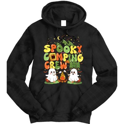 Spooky Camping Crew Halloween Cute Boo Ghost Tie Dye Hoodie