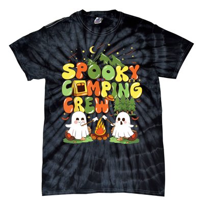 Spooky Camping Crew Halloween Cute Boo Ghost Tie-Dye T-Shirt