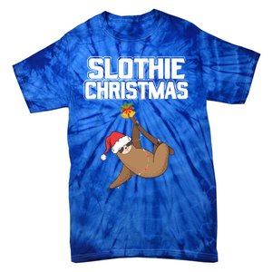 Slothie Christmas Cute Sloth Lover Merry Slothmas Xmas Gift Tie-Dye T-Shirt