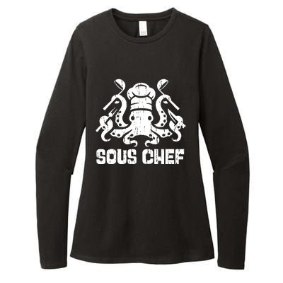 Sous Chef Culinary Octopus Kitchen Womens CVC Long Sleeve Shirt