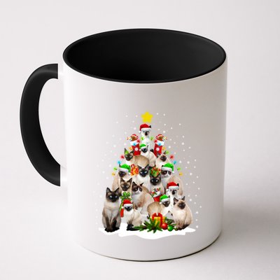 Siamese Cats Christmas Tree Santa Kitten Cute Cat Siamese Gift Mug