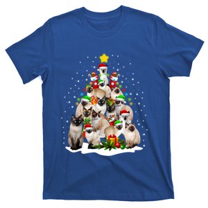 Siamese Cats Christmas Tree Santa Kitten Cute Cat Siamese Gift T-Shirt