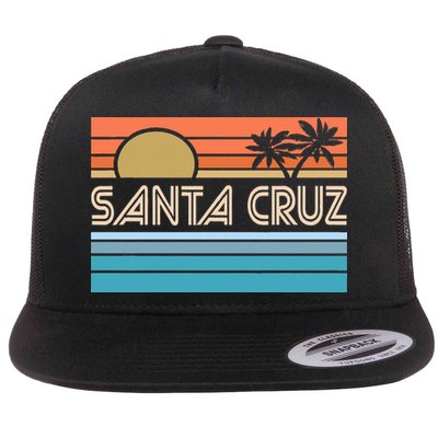 Santa Cruz California Sunset 70s 80s Surfer Summer Flatbill Hat