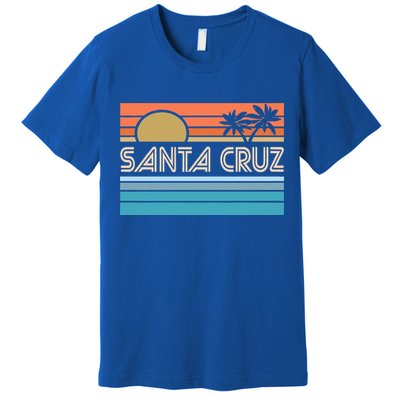 Santa Cruz California Sunset 70s 80s Surfer Summer Premium T-Shirt