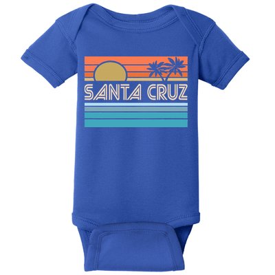 Santa Cruz California Sunset 70s 80s Surfer Summer Baby Bodysuit