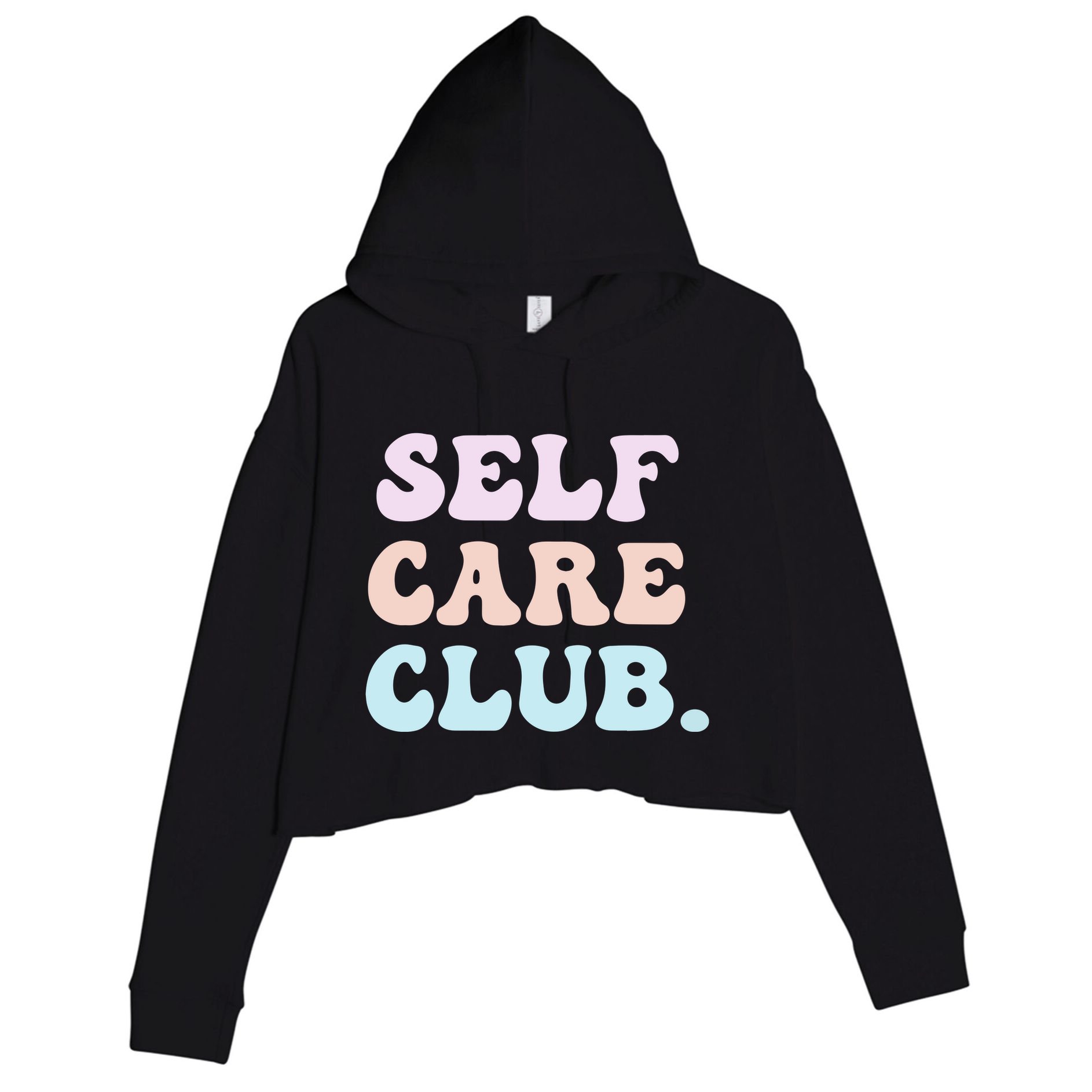 Self Care Club Mental Health Pastel Bubble Positive Cute Hoodie Crop Fleece Hoodie