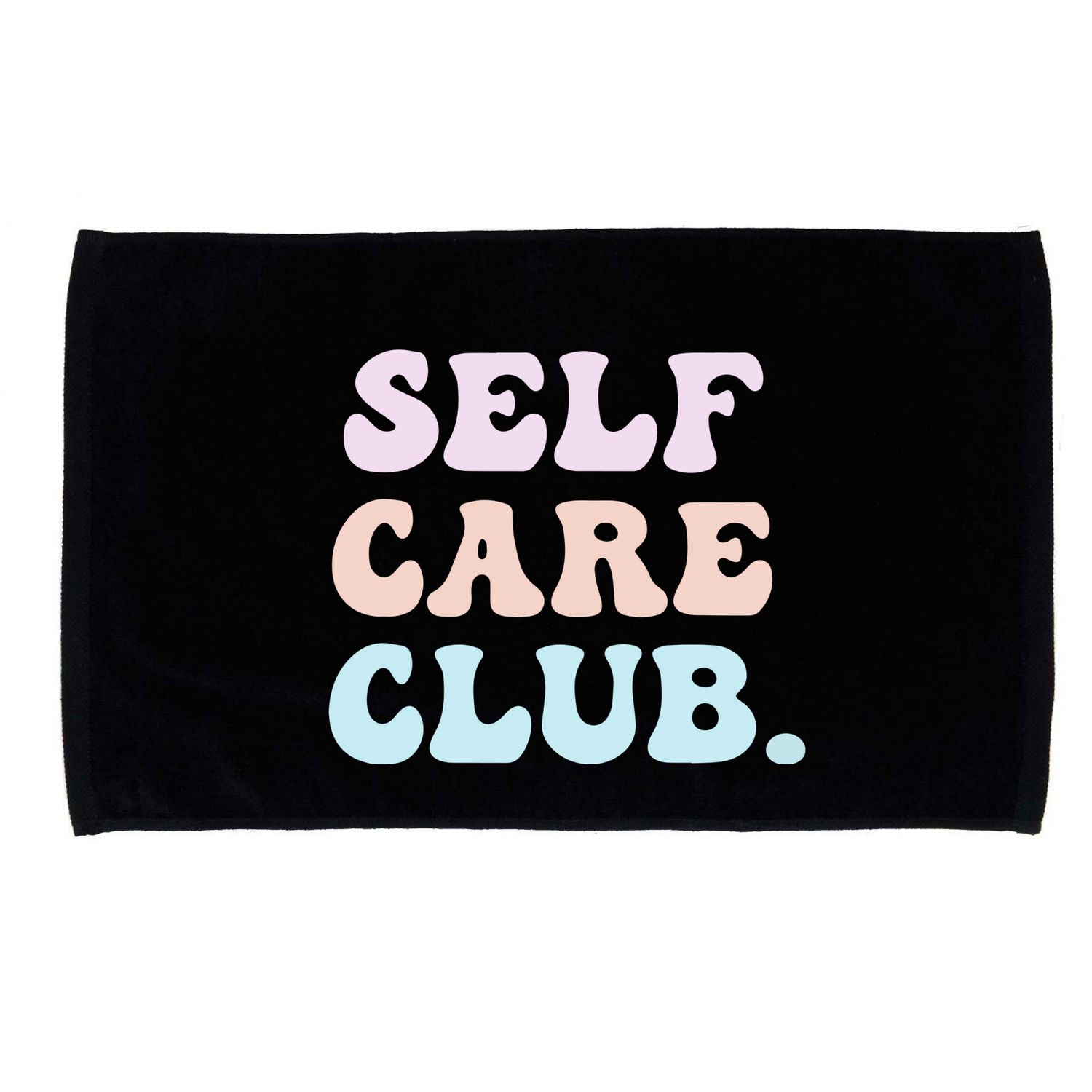 Self Care Club Mental Health Pastel Bubble Positive Cute Hoodie Microfiber Hand Towel