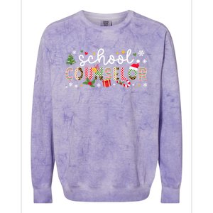 School Counselor Christmas School Counseling Xmas Gift Colorblast Crewneck Sweatshirt