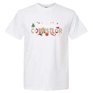 School Counselor Christmas School Counseling Xmas Gift Garment-Dyed Heavyweight T-Shirt