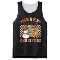 Santa Claus Cowboy Hat Merry Christmas Y'all Western Retro  Mesh Reversible Basketball Jersey Tank