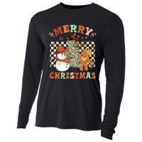 Santa Claus Cowboy Hat Merry Christmas Y'all Western Retro  Cooling Performance Long Sleeve Crew