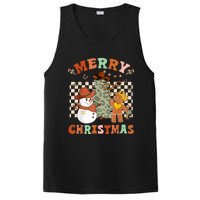 Santa Claus Cowboy Hat Merry Christmas Y'all Western Retro  PosiCharge Competitor Tank