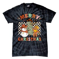 Santa Claus Cowboy Hat Merry Christmas Y'all Western Retro  Tie-Dye T-Shirt