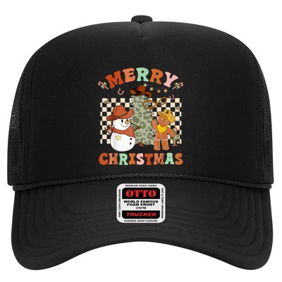 Santa Claus Cowboy Hat Merry Christmas Y'all Western Retro  Trucker Hat
