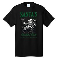 Santas Cocktail Club Vintage Santa Christmas Vibes Holiday Tall T-Shirt