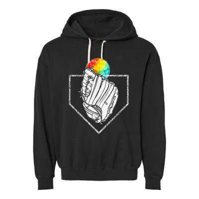Snow Cone Catch Softball & Baseball Snowcone Garment-Dyed Fleece Hoodie