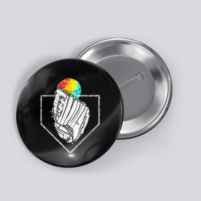 Snow Cone Catch Softball & Baseball Snowcone Button