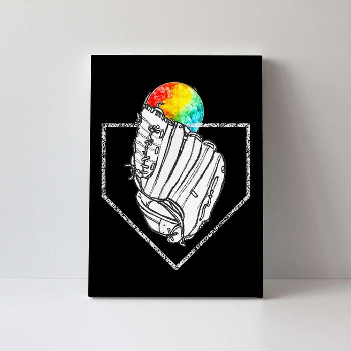 Snow Cone Catch Softball & Baseball Snowcone Canvas