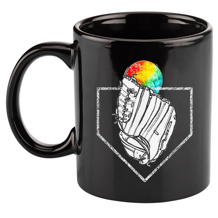 Snow Cone Catch Softball & Baseball Snowcone 11oz C Handle Ceramic Mug