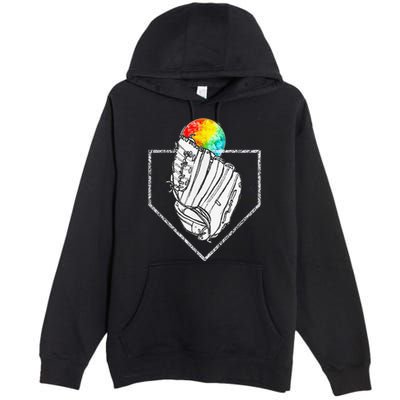 Snow Cone Catch Softball & Baseball Snowcone Premium Pullover Hoodie