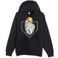 Snow Cone Catch Softball & Baseball Snowcone Premium Pullover Hoodie