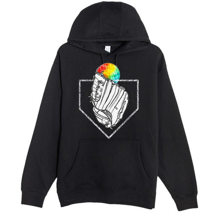 Snow Cone Catch Softball & Baseball Snowcone Premium Pullover Hoodie