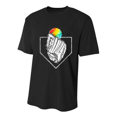 Snow Cone Catch Softball & Baseball Snowcone Youth Performance Sprint T-Shirt