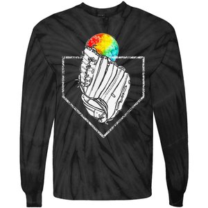 Snow Cone Catch Softball & Baseball Snowcone Tie-Dye Long Sleeve Shirt