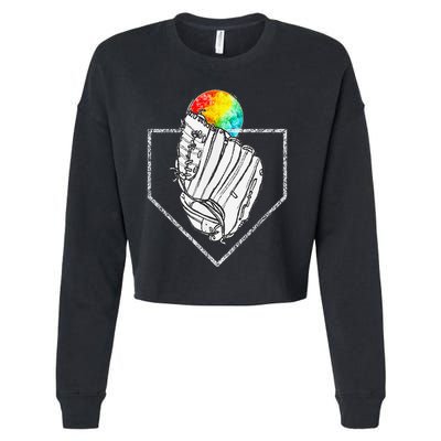 Snow Cone Catch Softball & Baseball Snowcone Cropped Pullover Crew