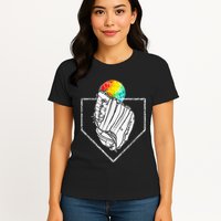Snow Cone Catch Softball & Baseball Snowcone Womens T-Shirt