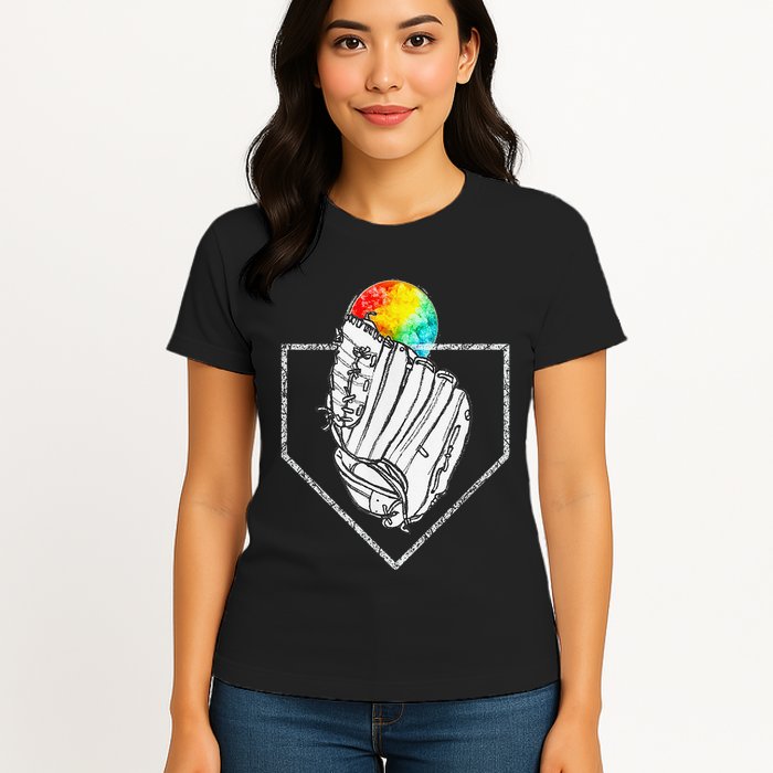 Snow Cone Catch Softball & Baseball Snowcone Womens T-Shirt