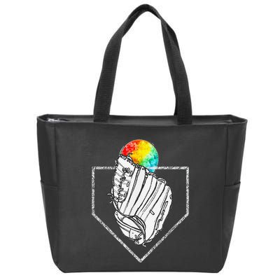 Snow Cone Catch Softball & Baseball Snowcone Zip Tote Bag