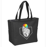 Snow Cone Catch Softball & Baseball Snowcone Zip Tote Bag