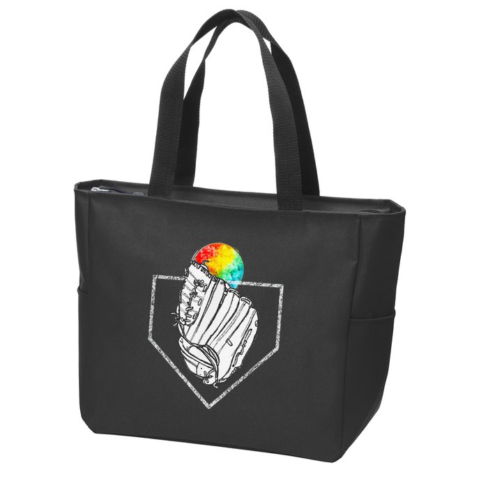 Snow Cone Catch Softball & Baseball Snowcone Zip Tote Bag