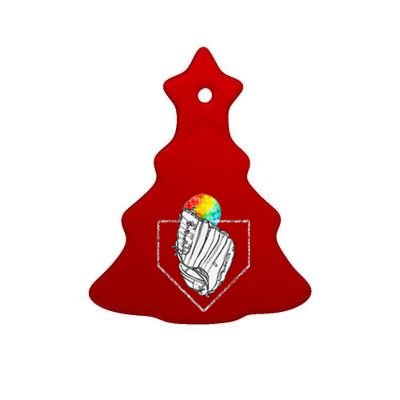 Snow Cone Catch Softball & Baseball Snowcone Ceramic Tree Ornament