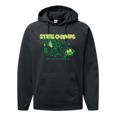 State Champs Doggo ThatS Just The Way Things Go Performance Fleece Hoodie