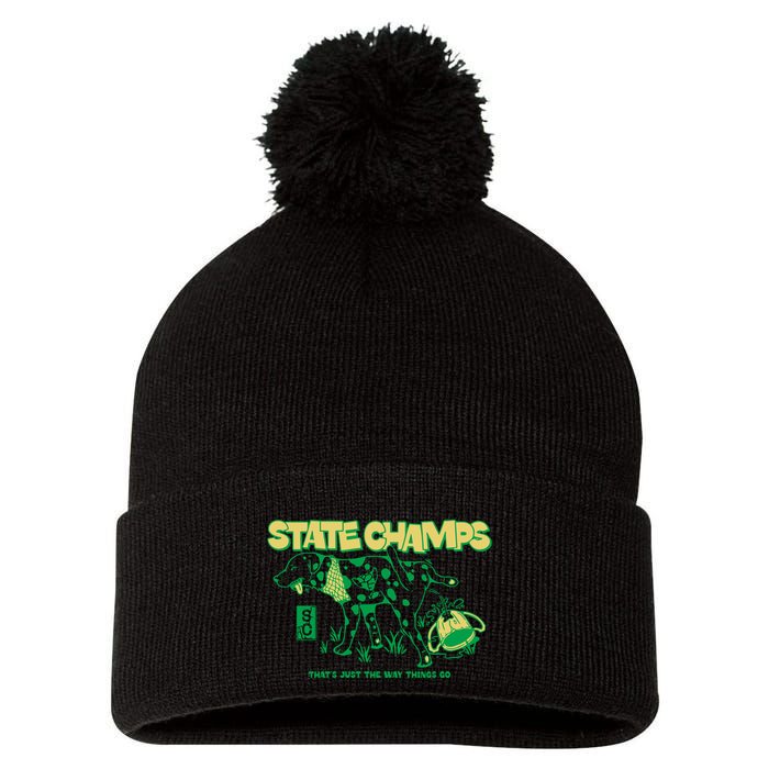 State Champs Doggo ThatS Just The Way Things Go Pom Pom 12in Knit Beanie